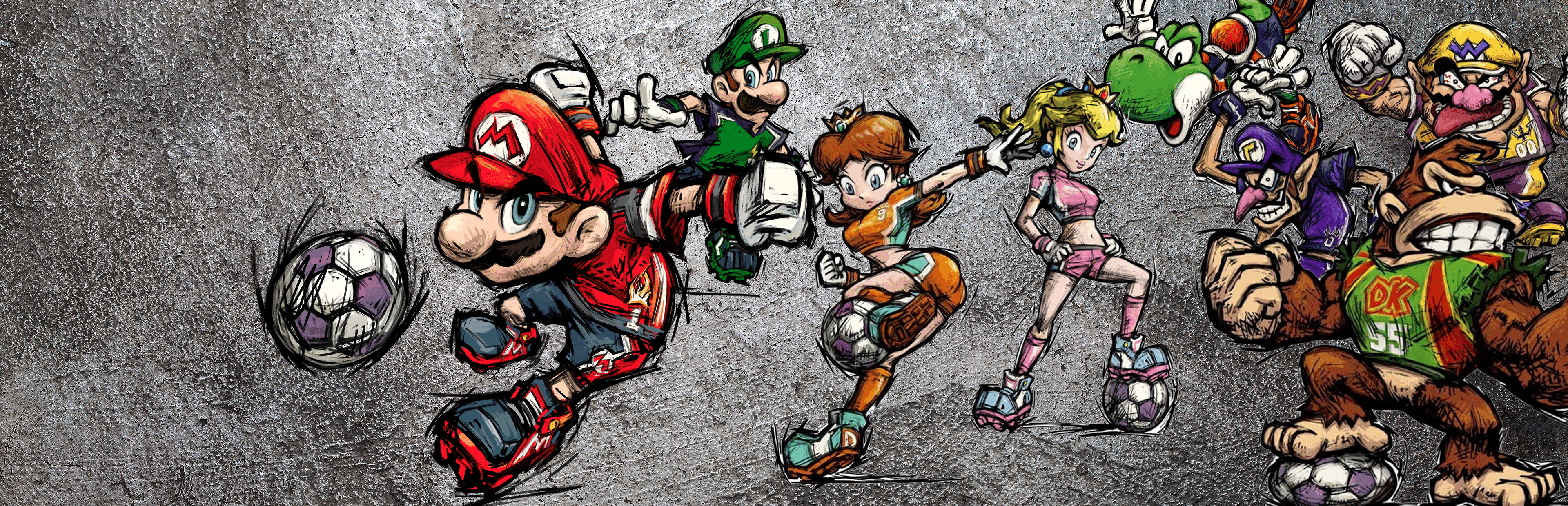 3840x1240 Super Mario Strikers