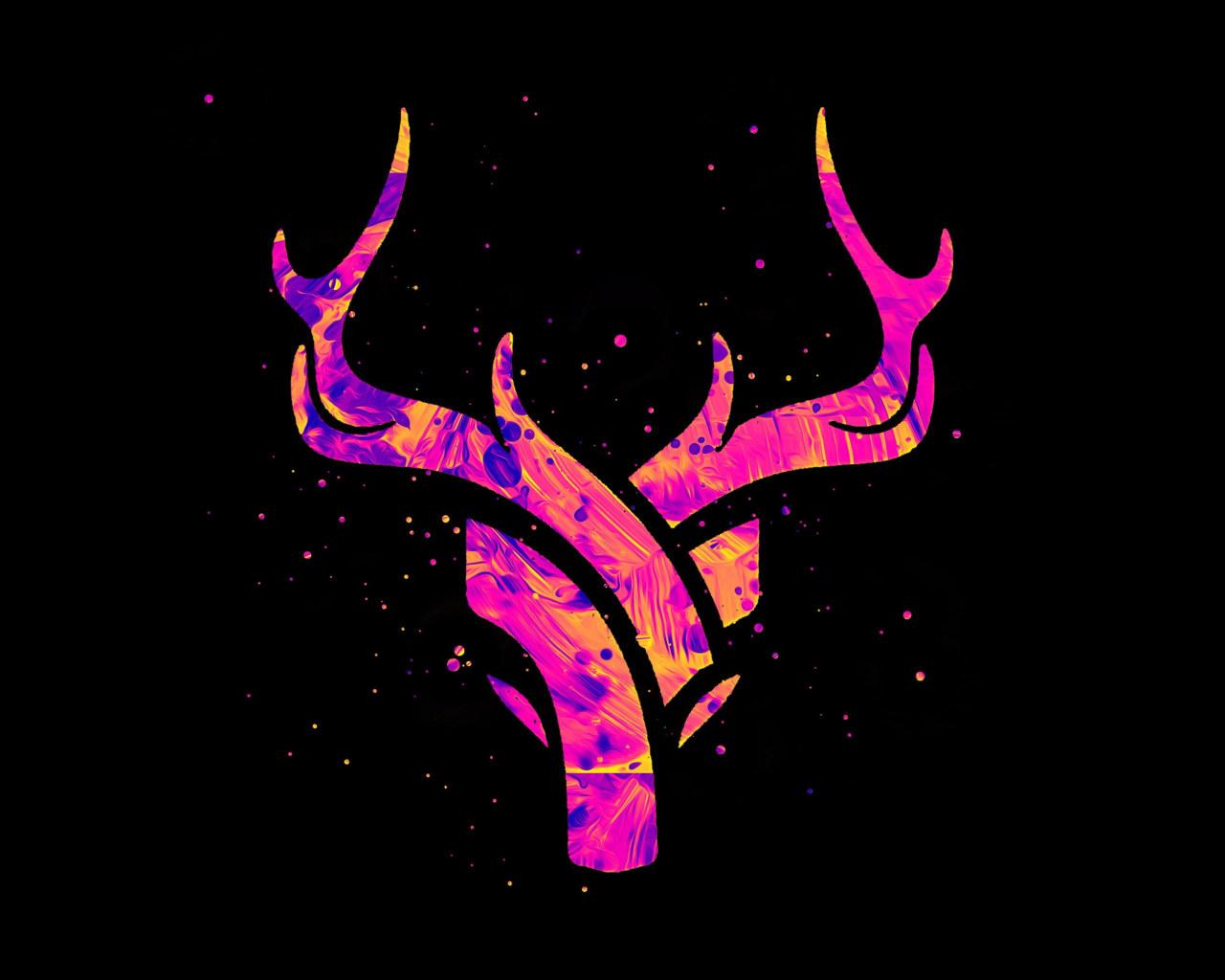 1280x1024 Deer Minimalist Wallpaper, Minimalistic, Abstract, Colour, Deer Art • Wallpaper For You
