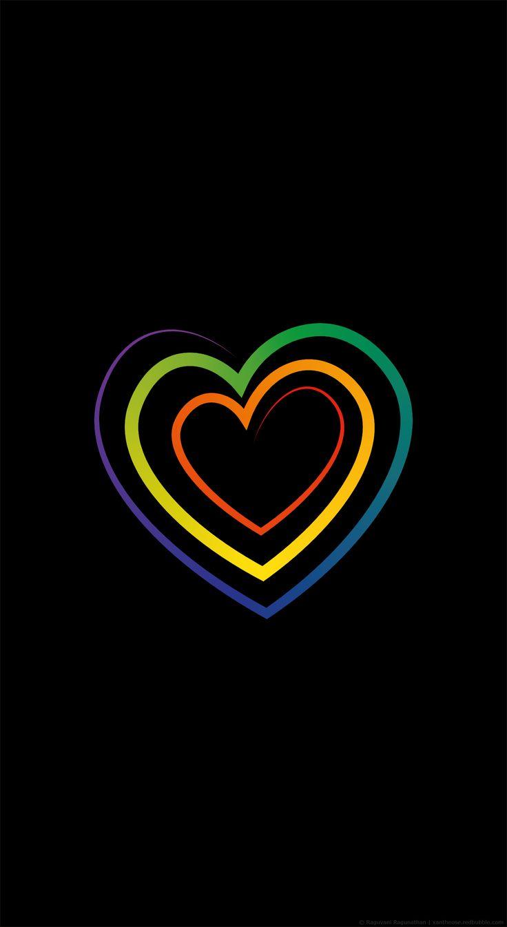 736x1346 xantheose Shop. Redbubble. Heart iphone wallpaper, Rainbow heart, iPhone wallpaper