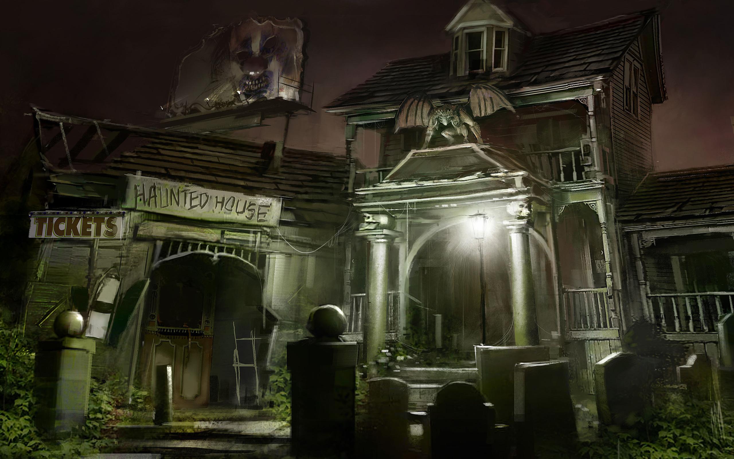 2560x1600 Haunted house wallpaper HD Free Haunted house background