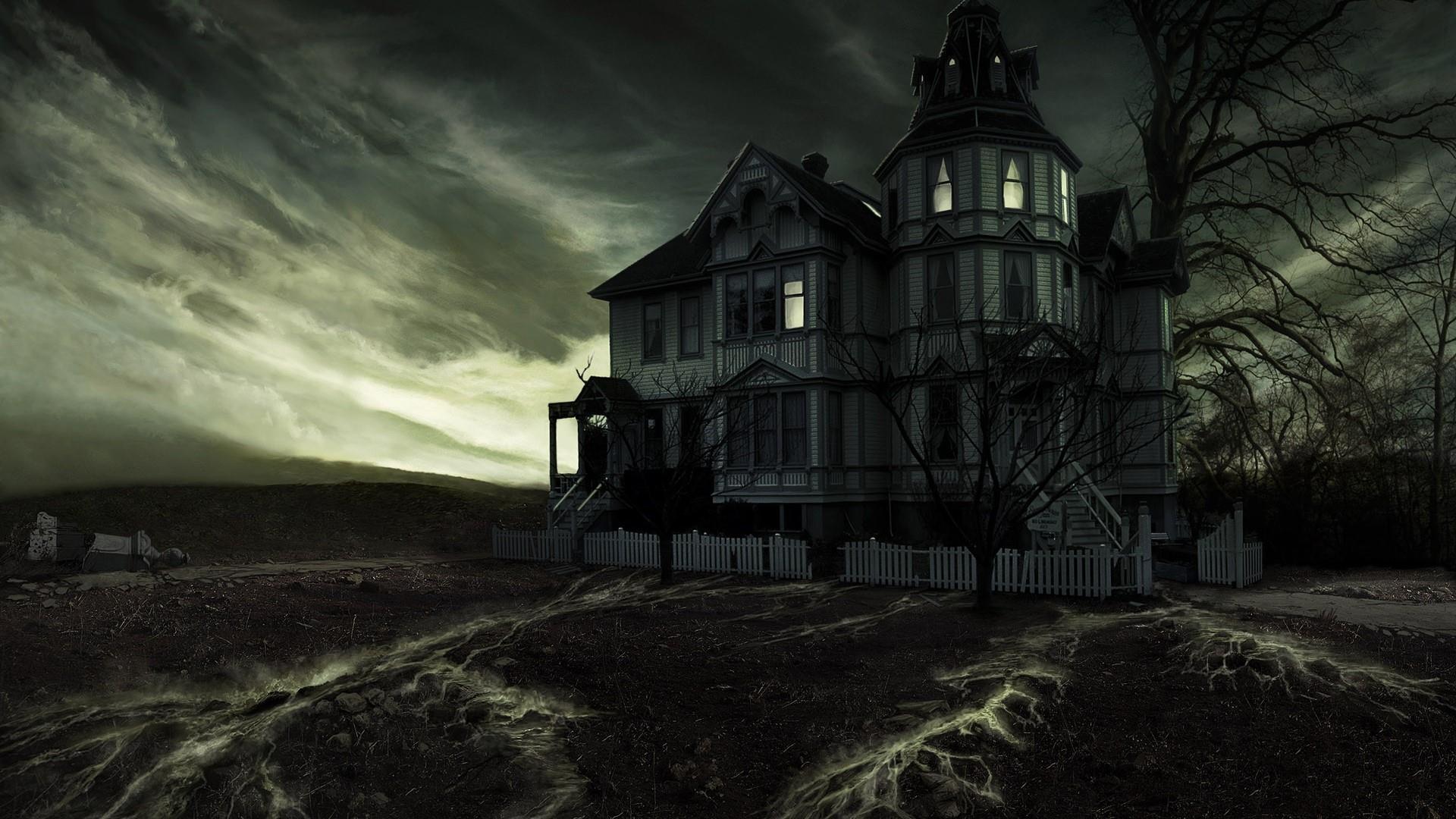 1920x1080 Scary Haunted House Background