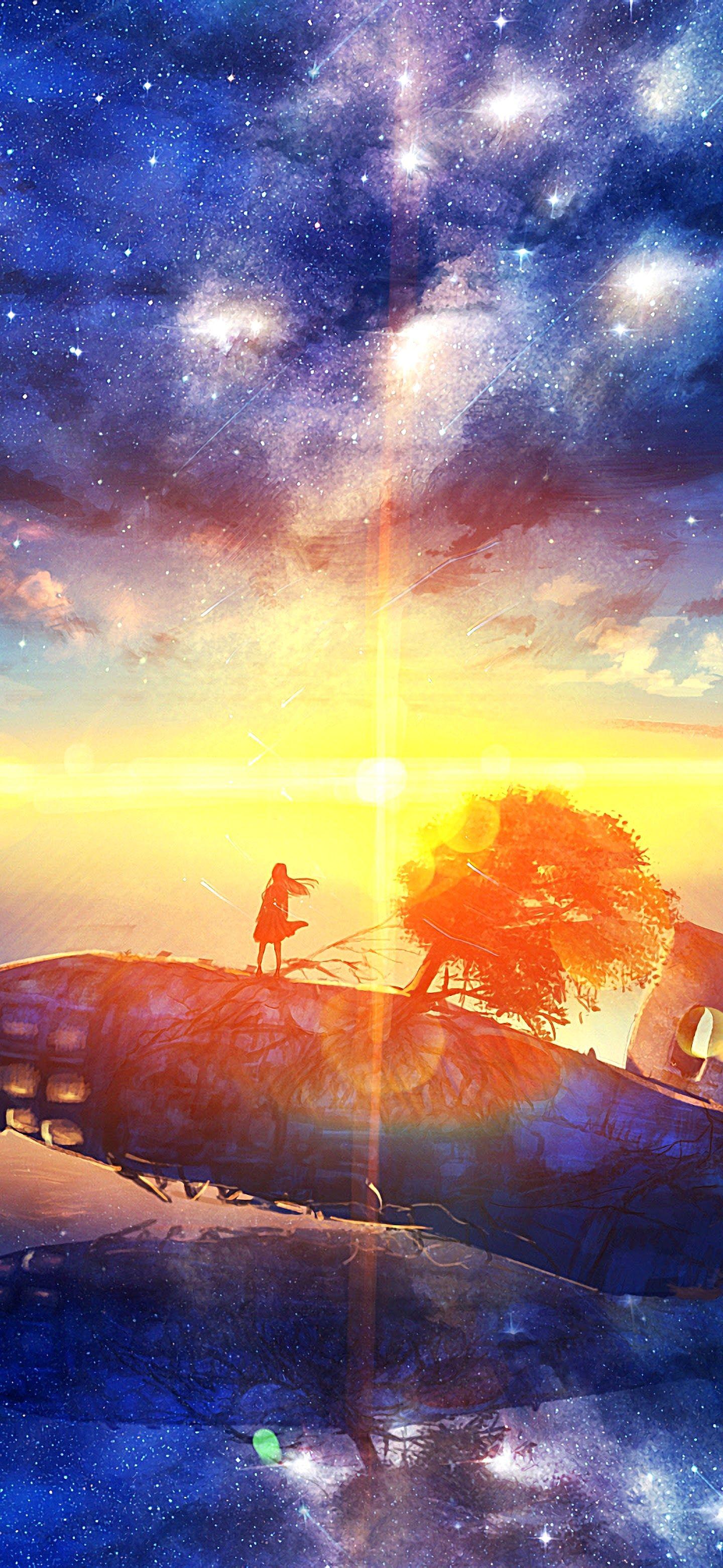 1440x3120 Anime Scenery Wallpaper 4K Phone Ideas. Wallpaper pemandangan anime, Latar belakang anime, Wallpaper anime