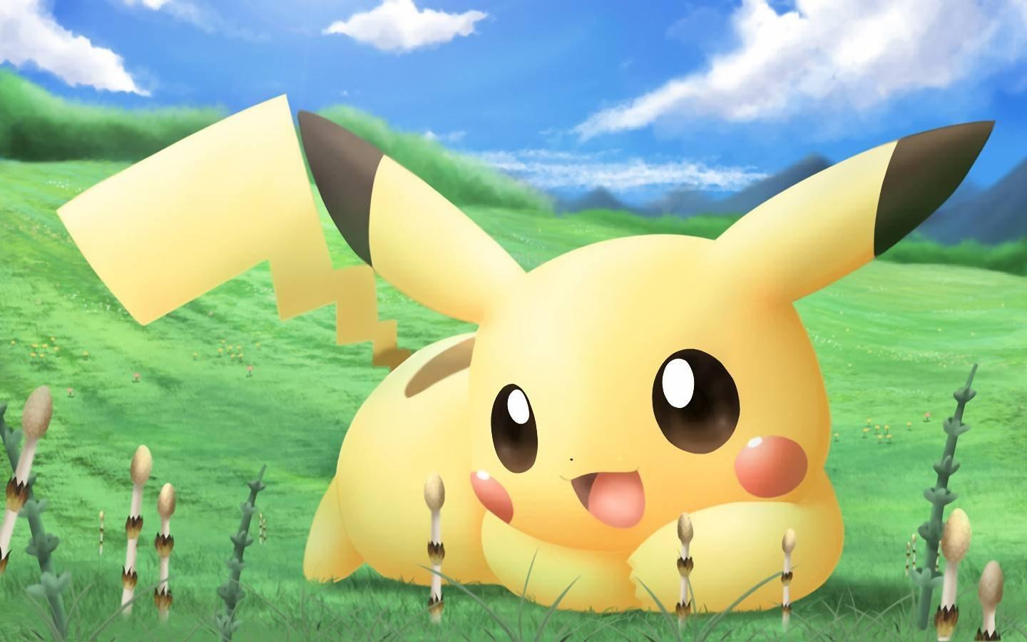 1440x900 Cute Pikachu Wallpaper