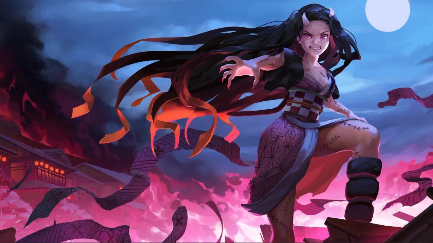 1422x800 Demon Slayer Nezuko Kamado Berserk Demonic Mode Anime Live Wallpaper: Free HD 4K Live Wallpaper For Windows & MacOS