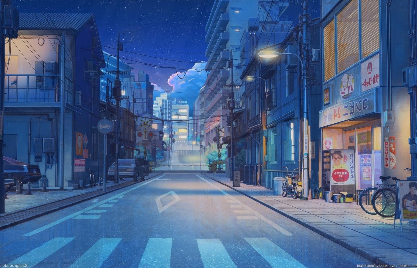 Anime Street Night Wallpapers - Top Free Anime Street Night Backgrounds ...