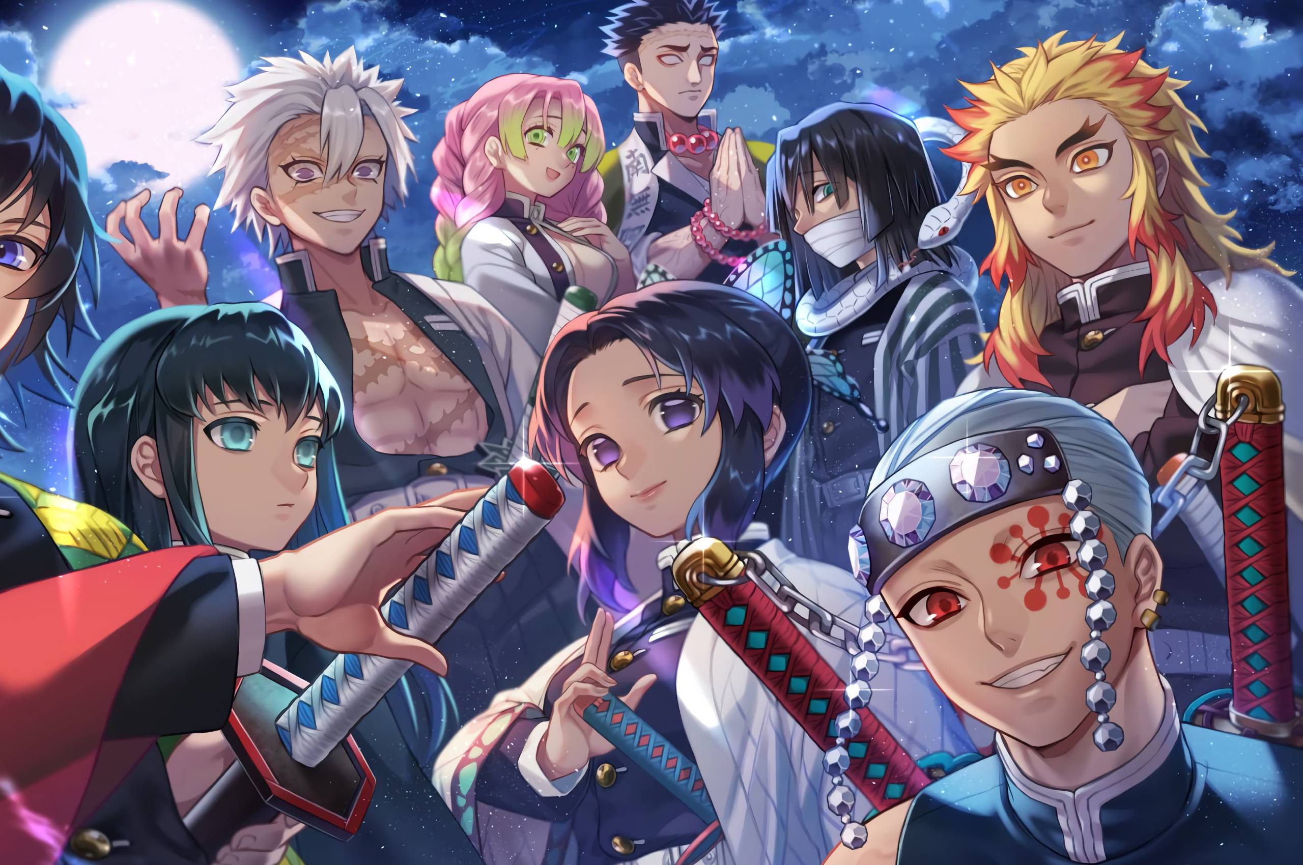 2560x1700 Demon Slayer Kimetsu No Yaiba 4k Characters Key Art Chromebook Pixel Wallpaper, HD Anime 4K Wallpaper, Image, Photo and Background