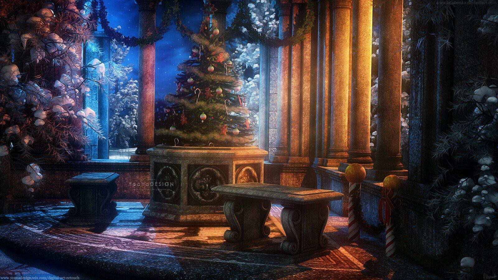 1600x900 Dark Christmas 2020 Wallpaper