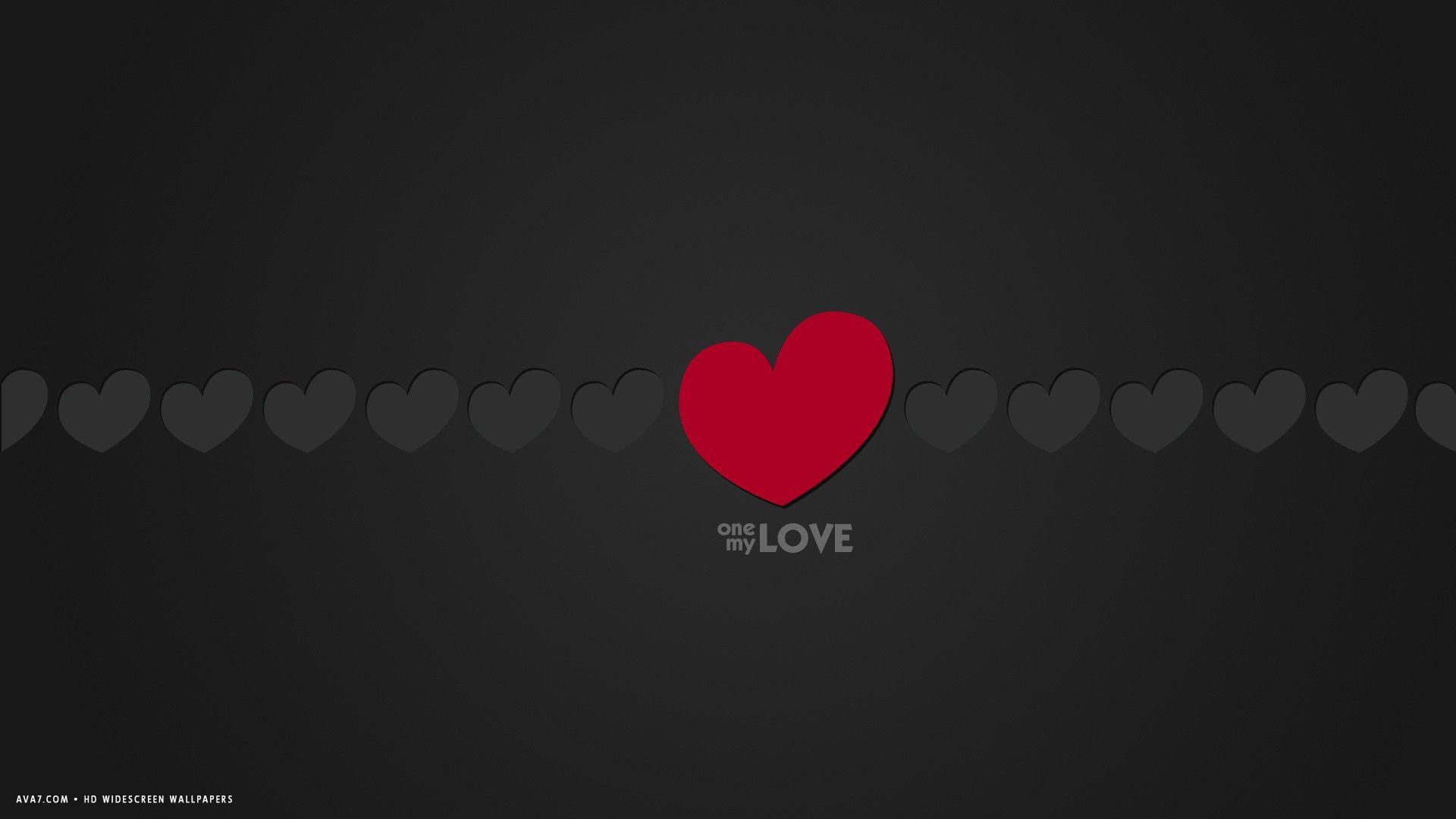 1920x1080 từ tình yêu một tình yêu của tôi tình yêu tối giản trái tim màu xám đỏ HD màn hình rộng