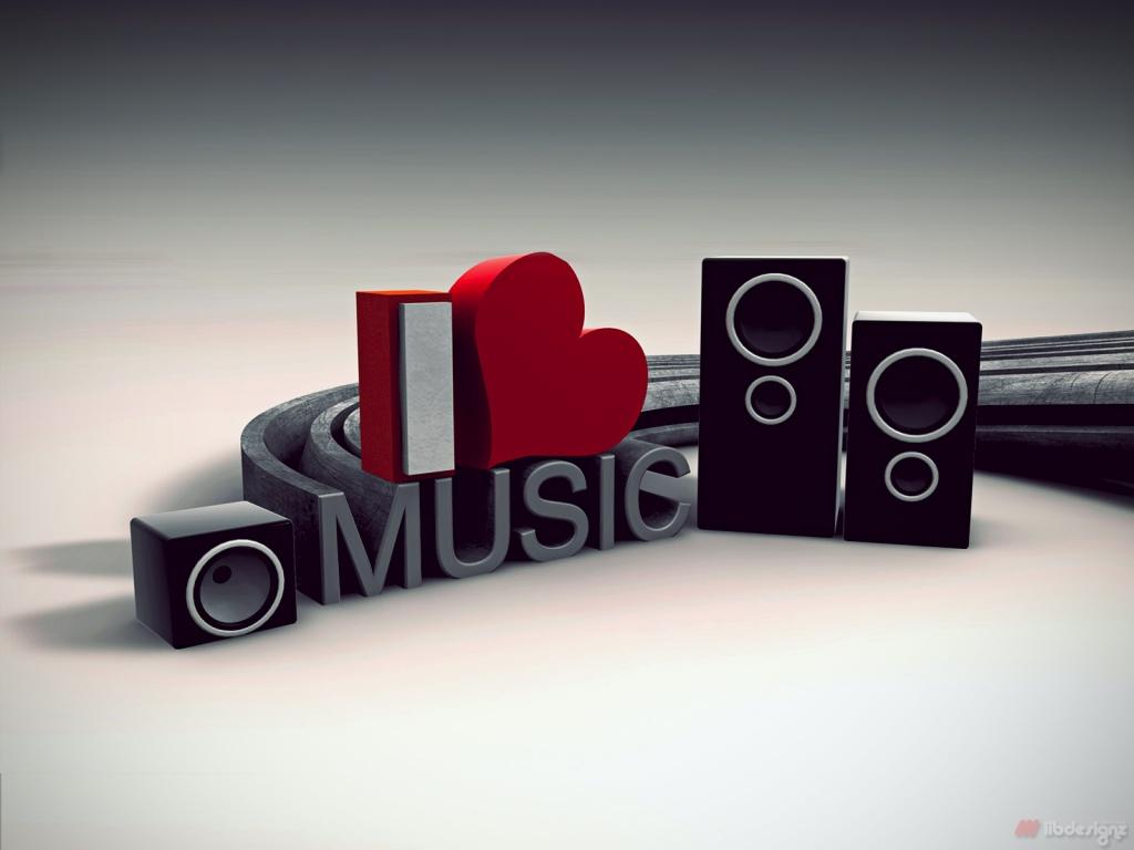 1024x768 I Love Music Wallpaper HD Base