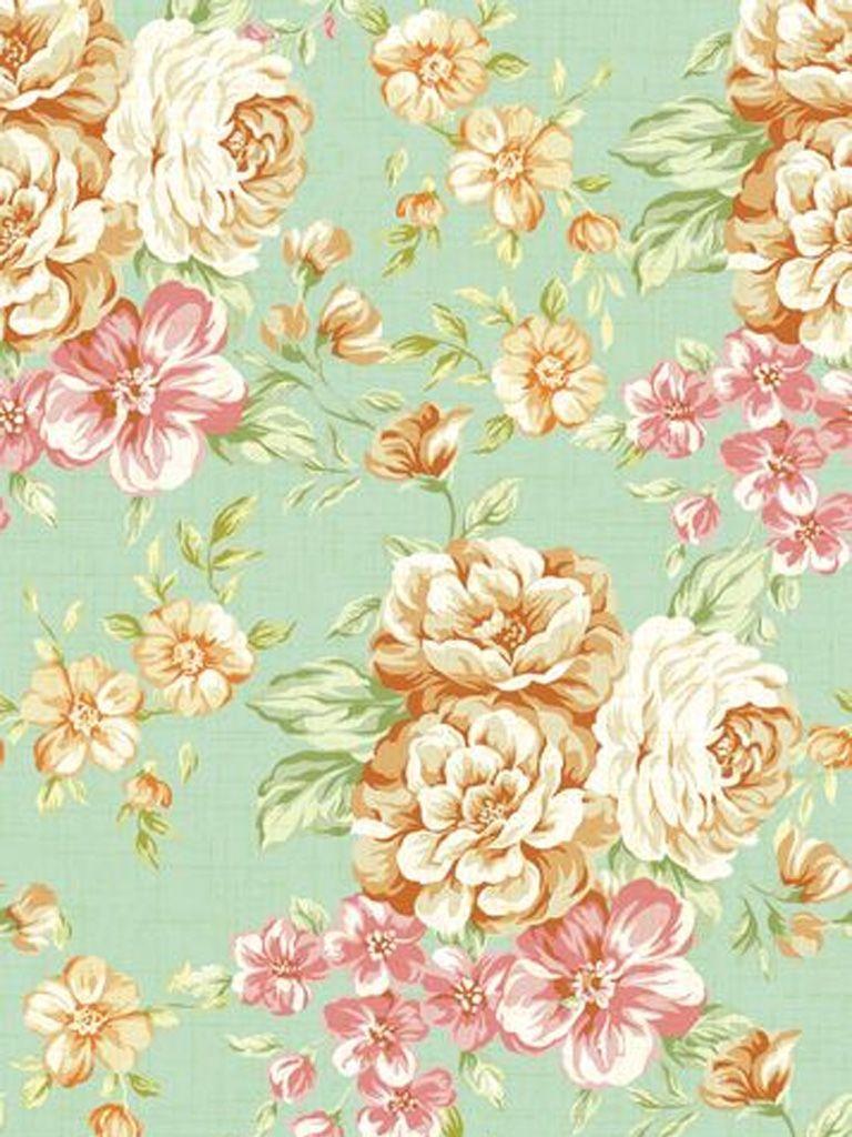 768x1024 Pastel Blue Floral iPad Mini Resolution 768 x 1024. Wallpaper