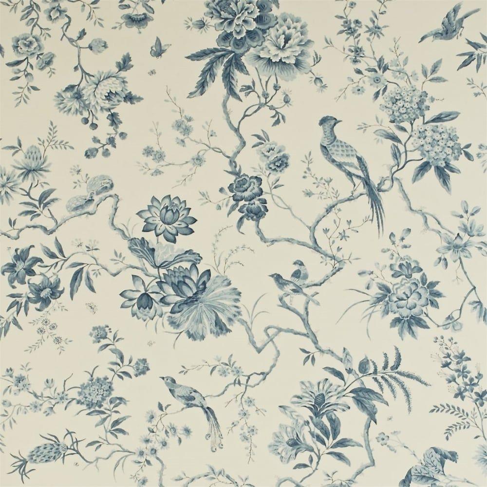 1000x1000 Sanderson Pillemont Toile Wallpaper China Blue