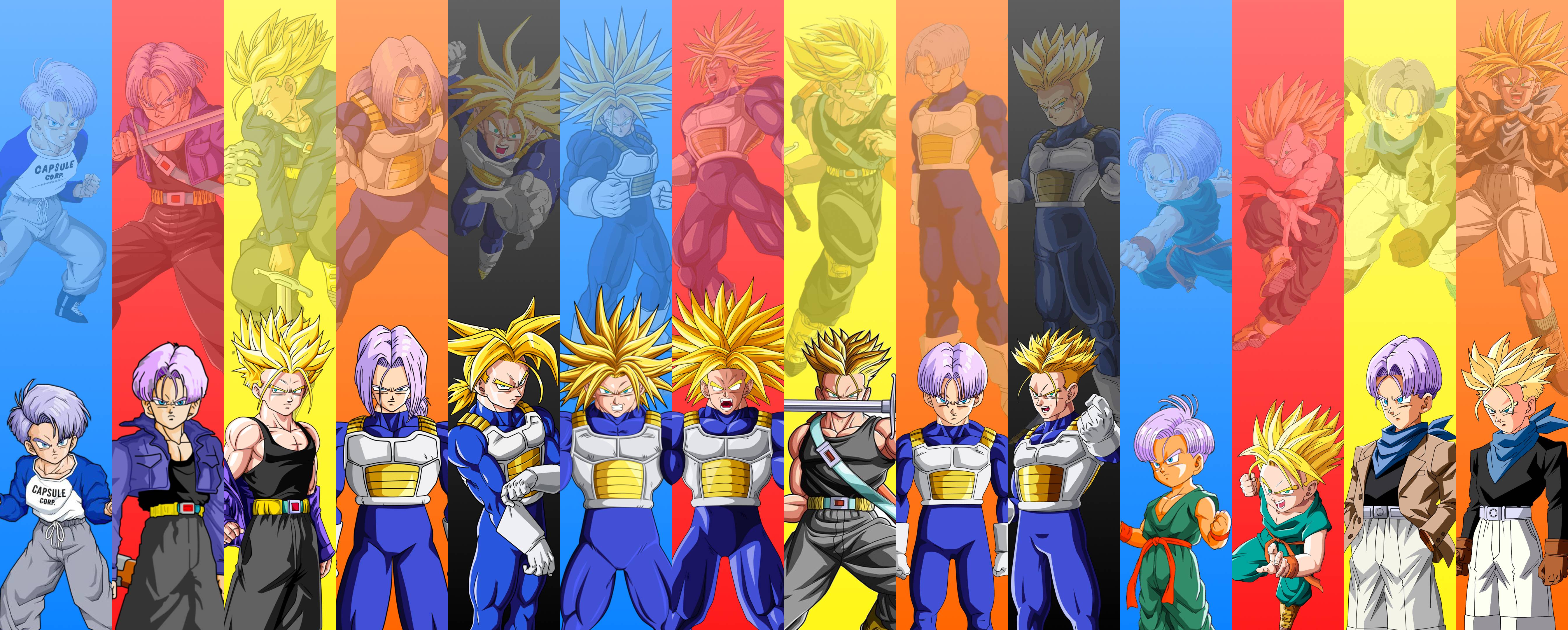 5376x2160 Goku All Forms Wallpaper