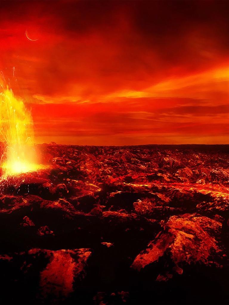 768x1024 CG Fantasy Doomsday Armageddon IPhone HD Wallpaper Free
