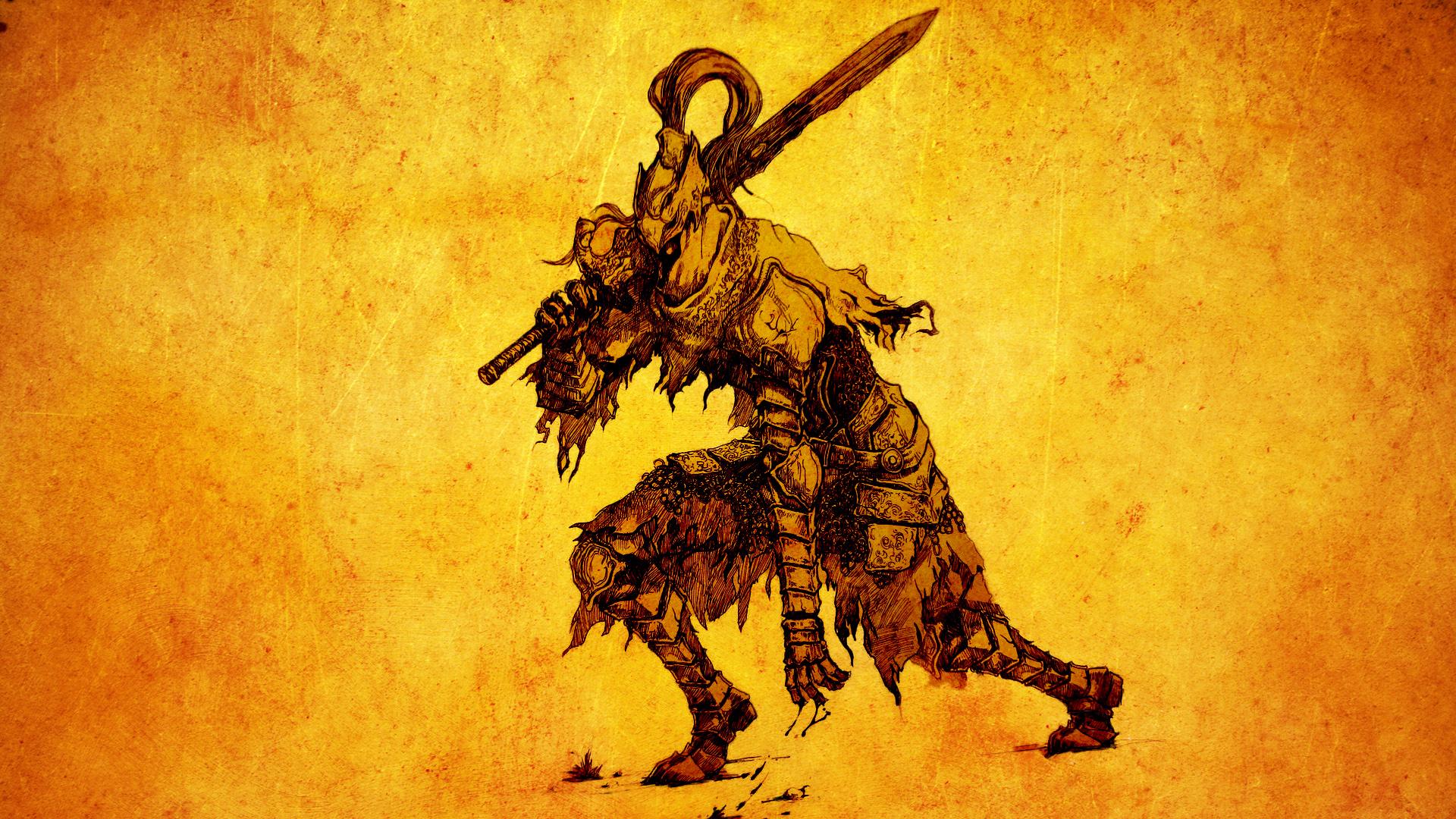 1920x1080 Dark Souls Artorias With Yellow Background HD Games Wallpaper