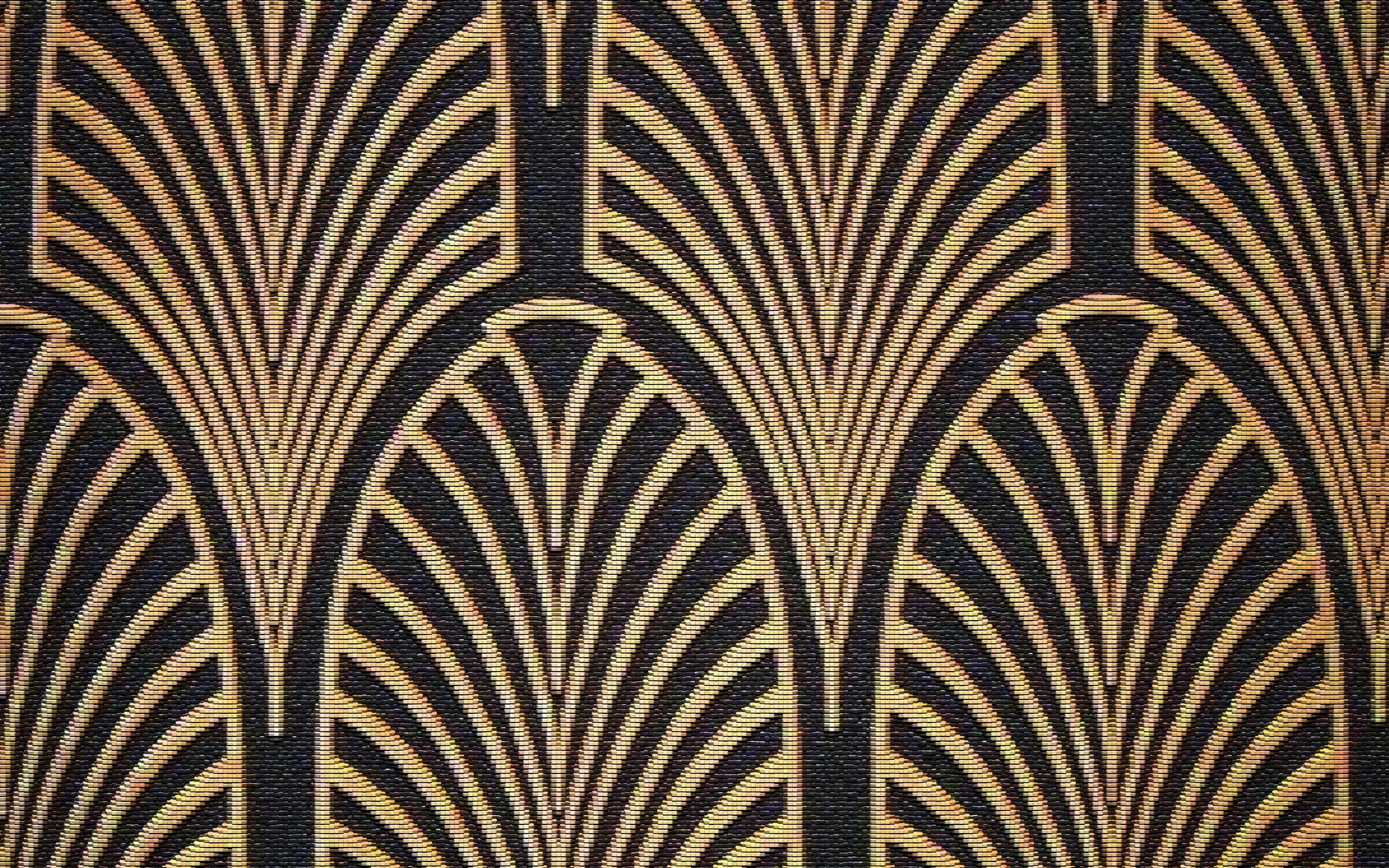 3840x2400 wallpaper for desktop, laptop. art deco pattern illustration art