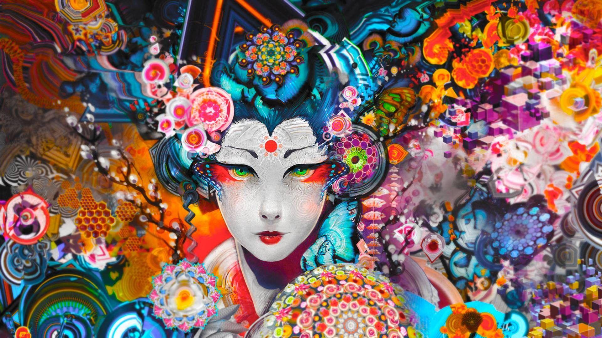 Woman Psychedelic Wallpapers - Top Free Woman Psychedelic Backgrounds ...