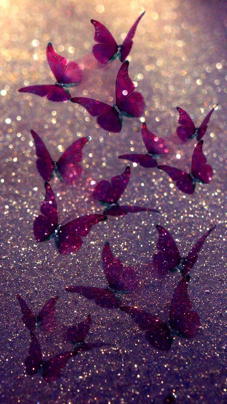 Purple Glitter Butterfly Wallpapers - Top Những Hình Ảnh Đẹp