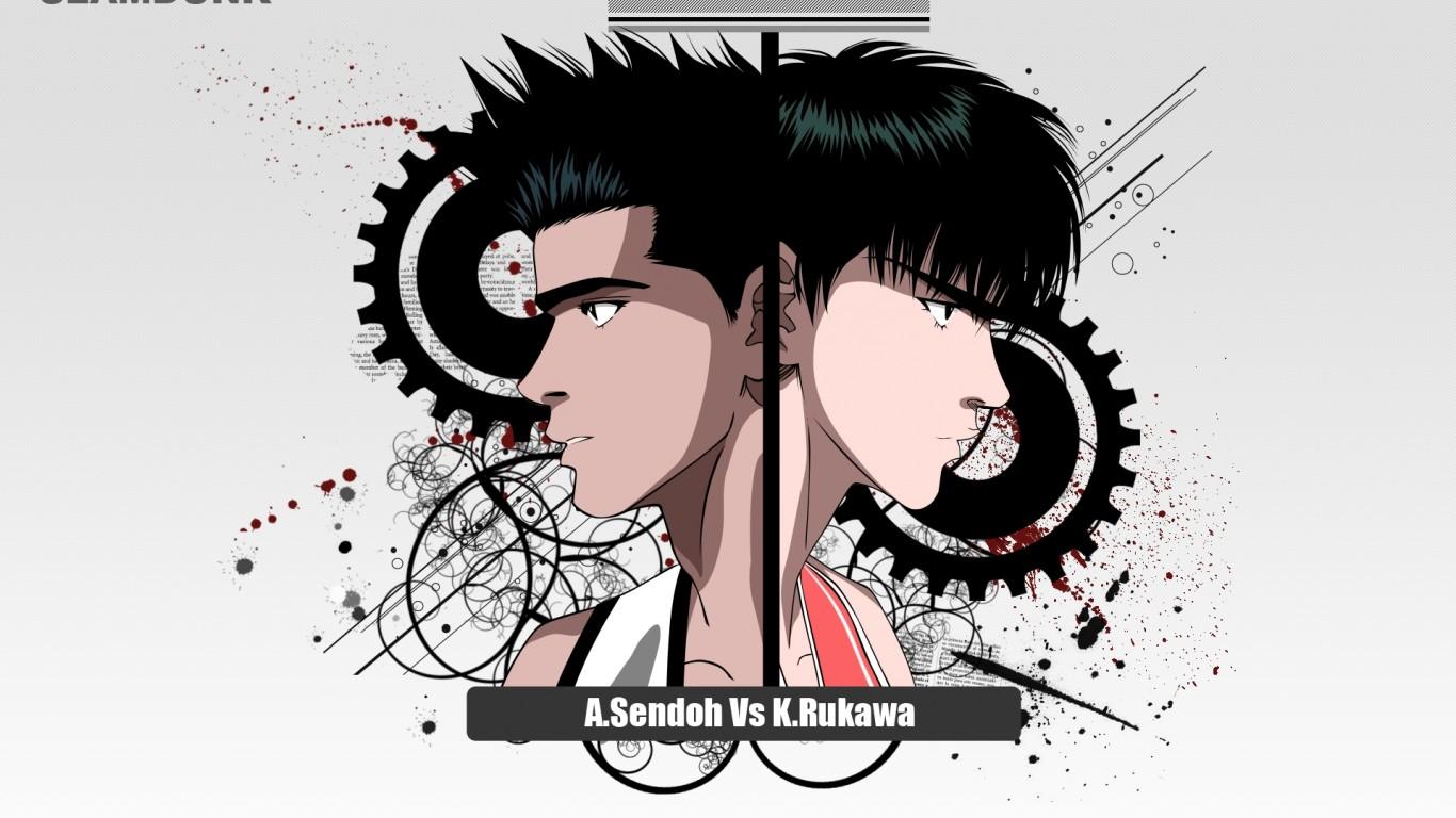 1366x768 Music Anime Sendoh Rukawa Slamdunk HD Jootix 208239 Wallpaper wallpaper