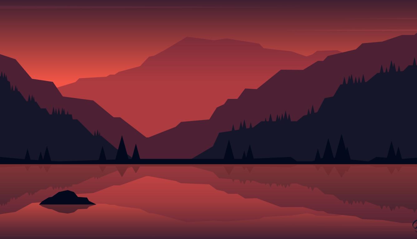 1336x768 Minimalist Landscape Painting HD Laptop Wallpaper, HD Minimalist 4K Wallpaper, Image, Photo and Background