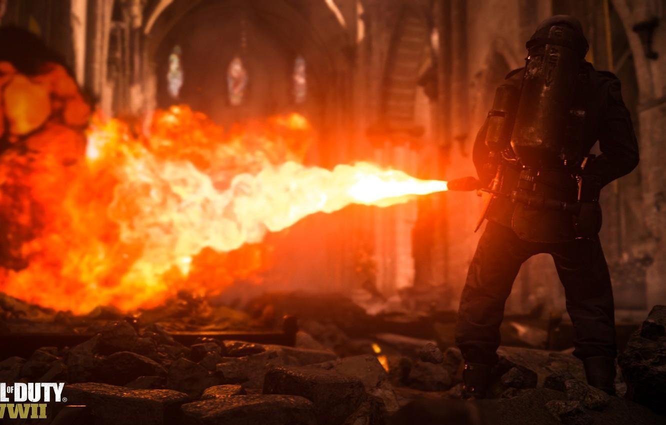 1332x850 Flamethrower Soldier Wallpaper