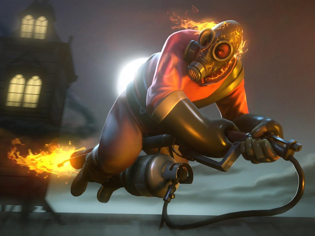 1024x768 Wallpaper Team Fortress flamethrower 1920x1080 Full HD 2K Picture, Image