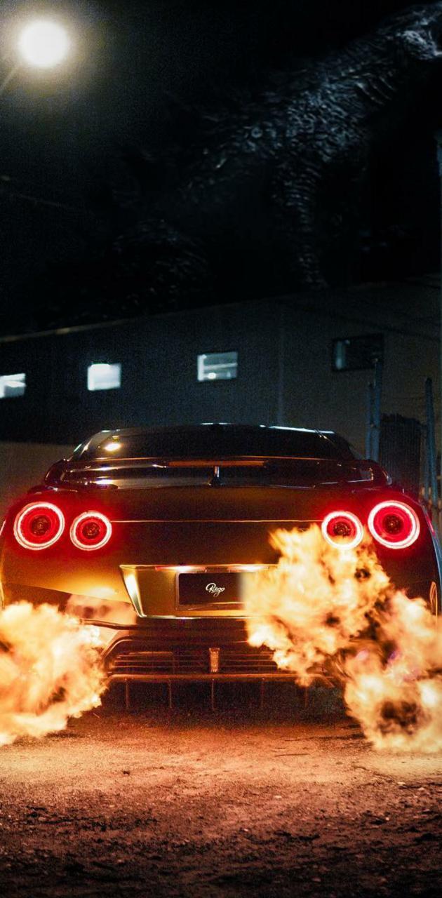 630x1280 GTR flamethrower wallpaper