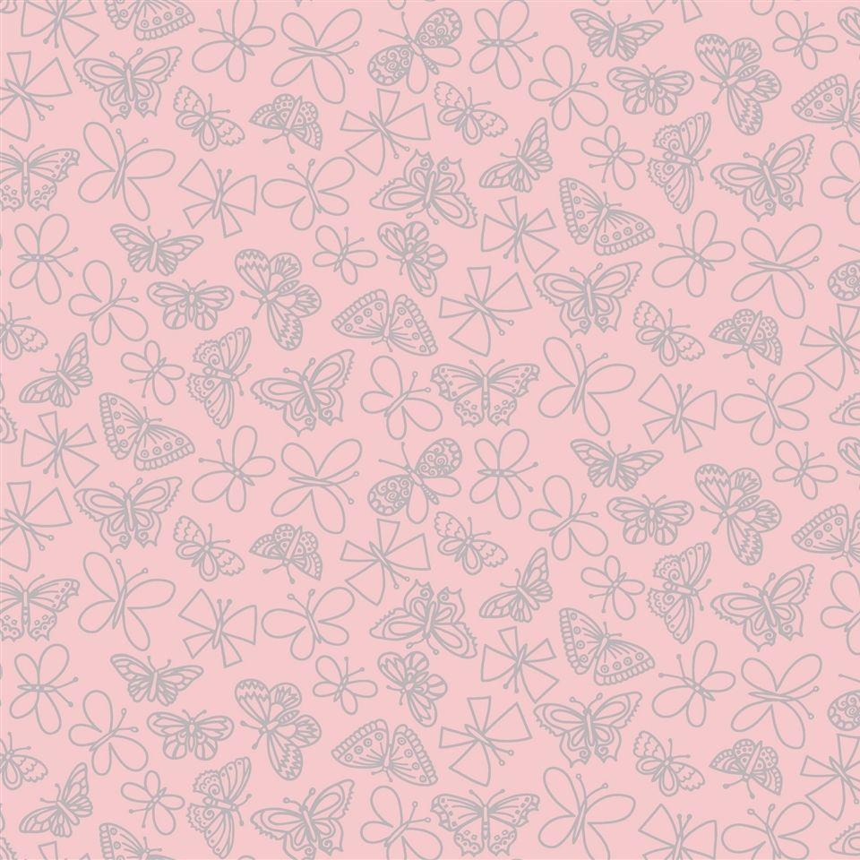 960x960 Pink & Purple Book Glitter Butterfly Wallpaper PW4024 Light Pink