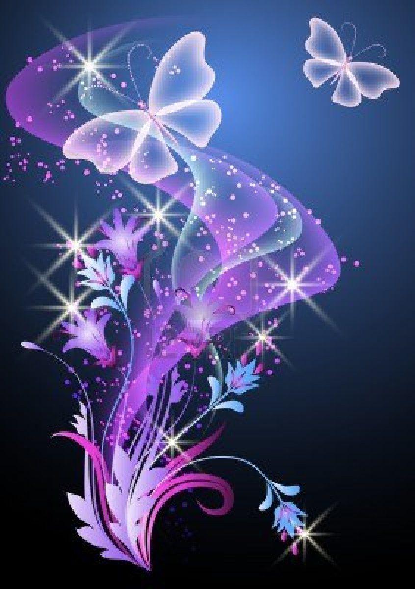 Purple Glitter Butterfly Wallpapers - Top Free Purple Glitter Butterfly ...