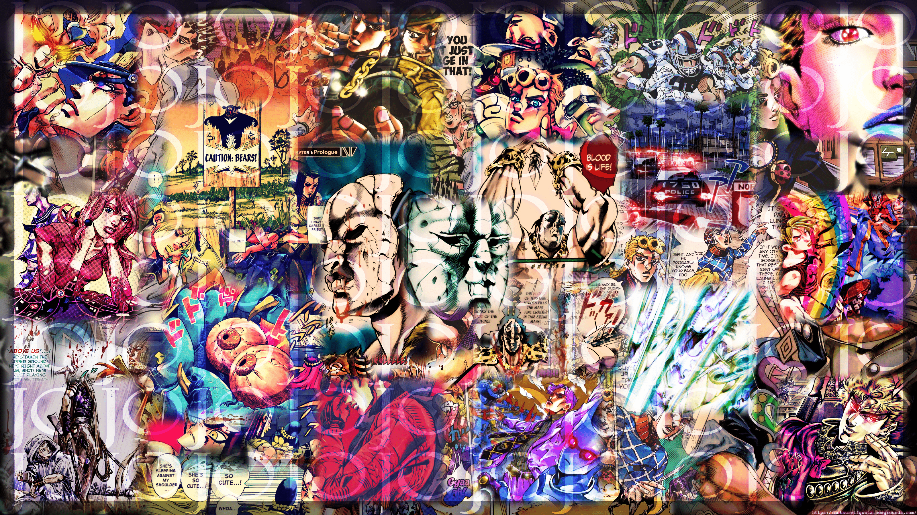 3200x1800 Jojo Collage Wallpaper Wallpaper & Background Download