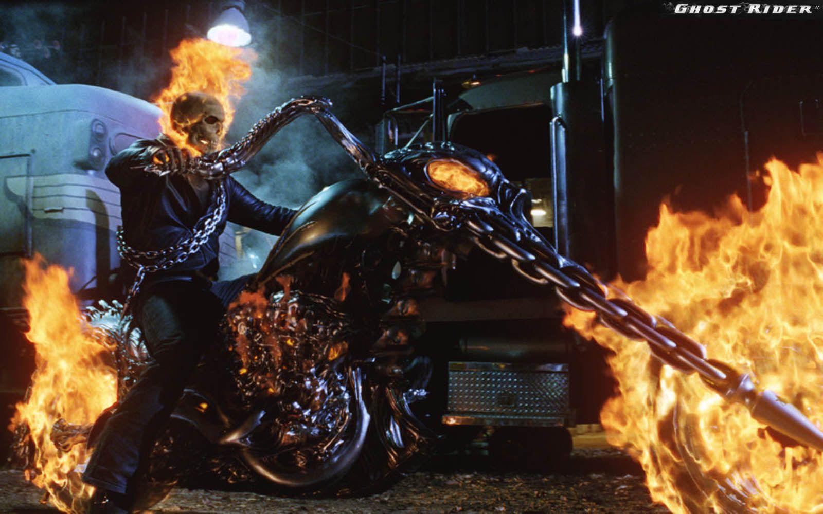 1600x1000 Blue Ghost Rider On His Ghost Bike HD Wallpaper