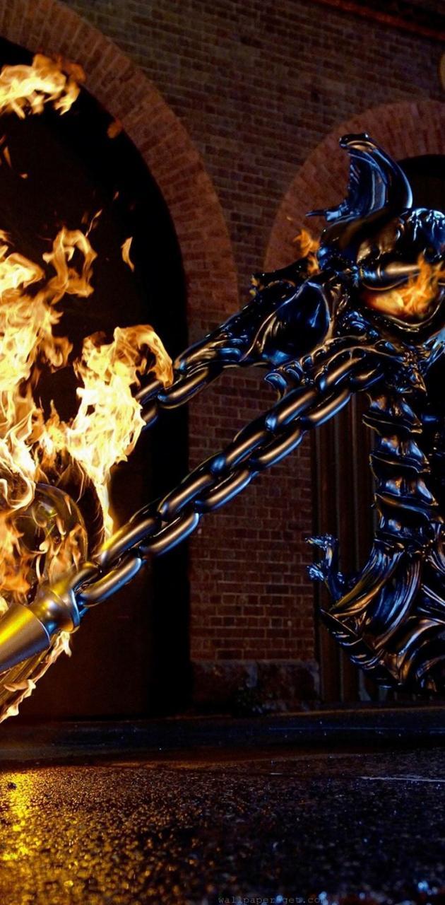 630x1280 Ghost Rider Bike wallpaper