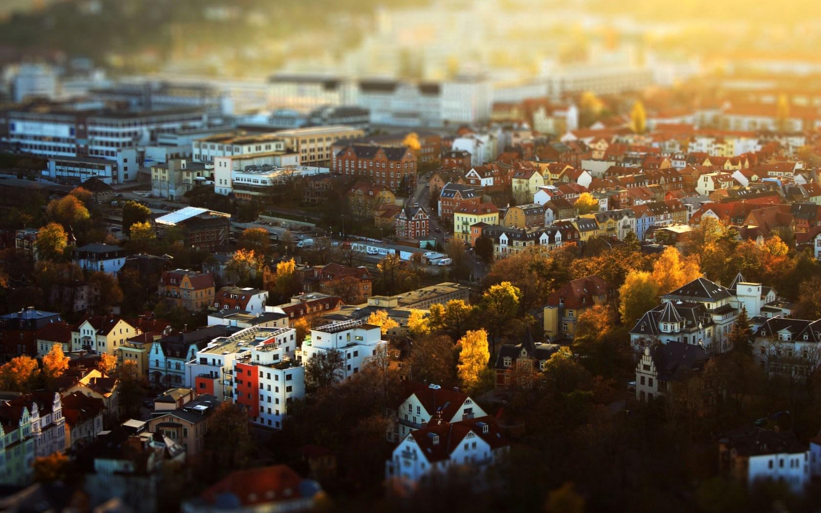 1680x1050 Germany Jena Thuringia Deutschland City Autumn