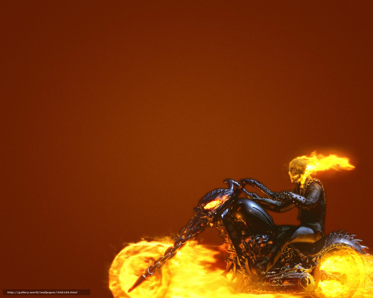 1280x1024 Download wallpaper Ghost Rider, Bike, skull, fire free desktop wallpaper in the resolution 1280x1024