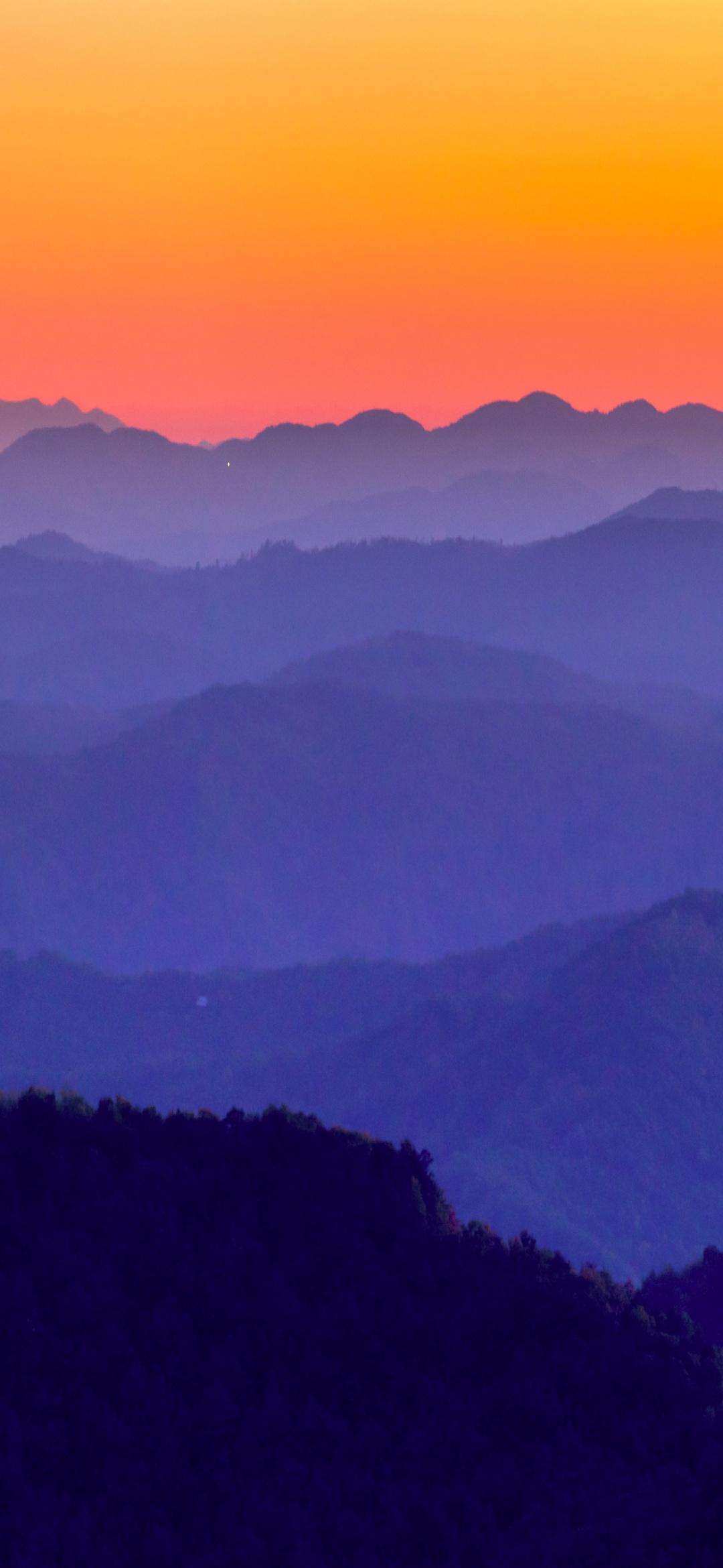 1080x2340 Blue Ridge Mountains Wallpaper 4K, United States of America, Aerial view, Nature