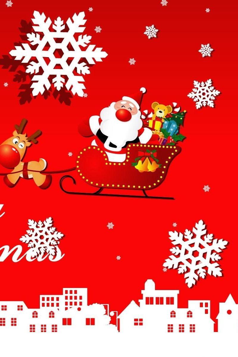800x1200 Download wallpaper 800x1200 santa claus, sleigh, presents, reindeer