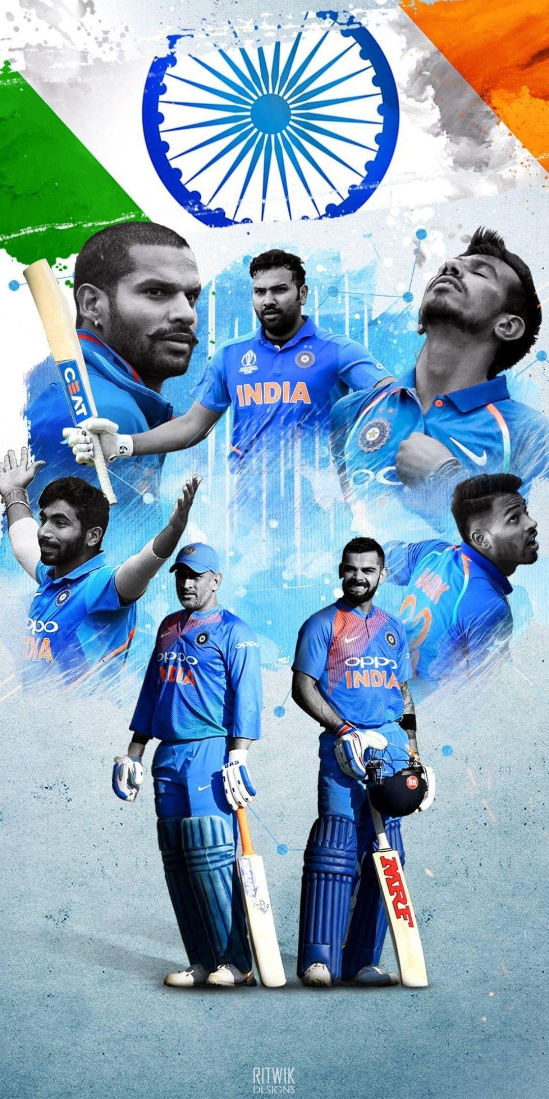 1080x2160 Indian Cricket Wallpaper. Indian Cricket Team Image