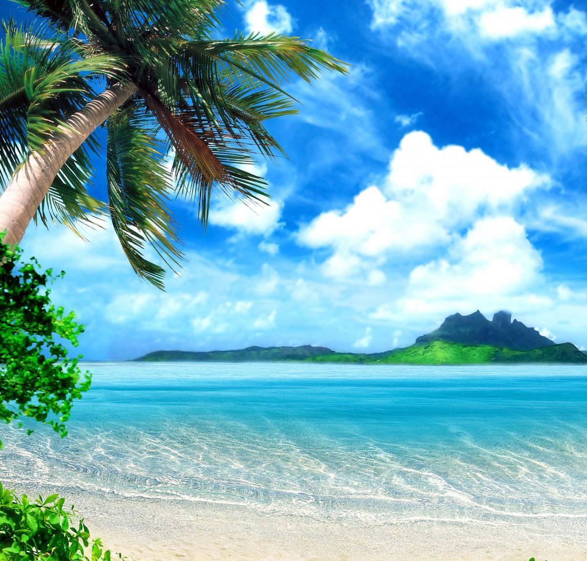 1200x1146 Tropical Beach Wallpaper