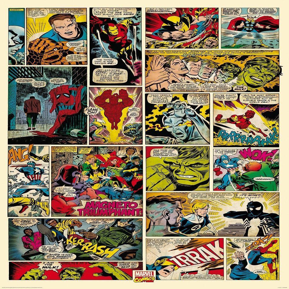 1000x1000 Vintage Marvel Comics Wallpaper