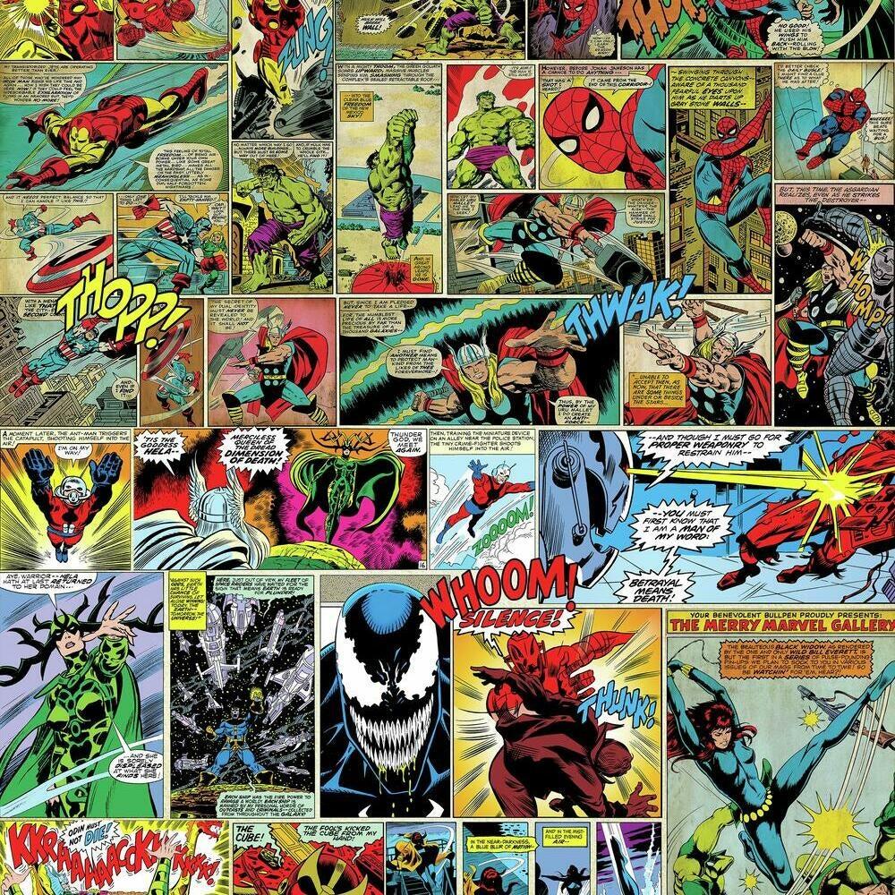 1000x1000 Marvel Comic Tapestry