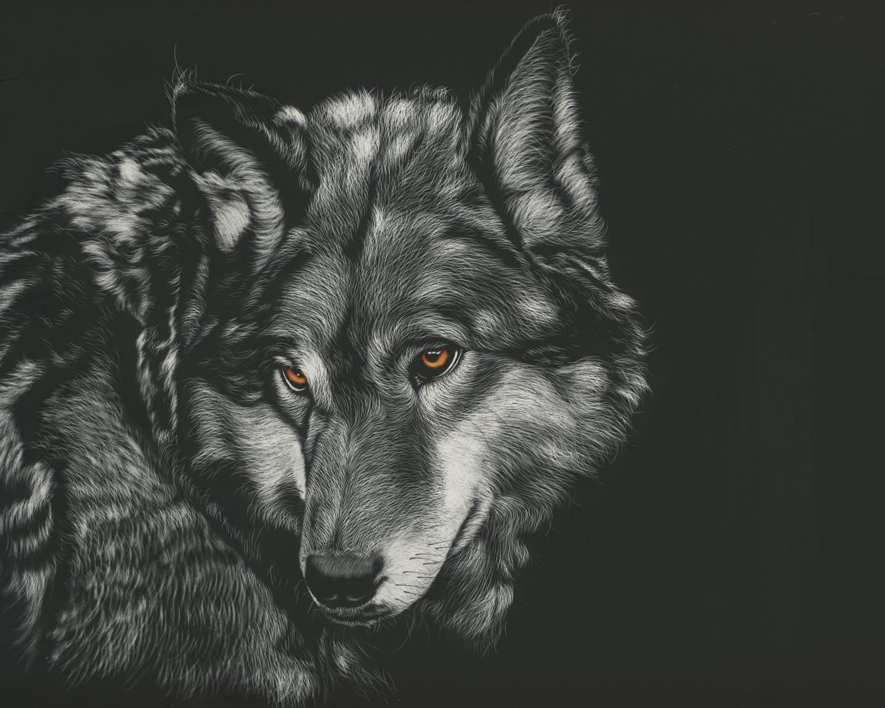 1280x1024 Desktop Wallpaper Wolf, Painting, Artwork, Muzzle, 4k, HD Image, Picture, Background, 03D5c7