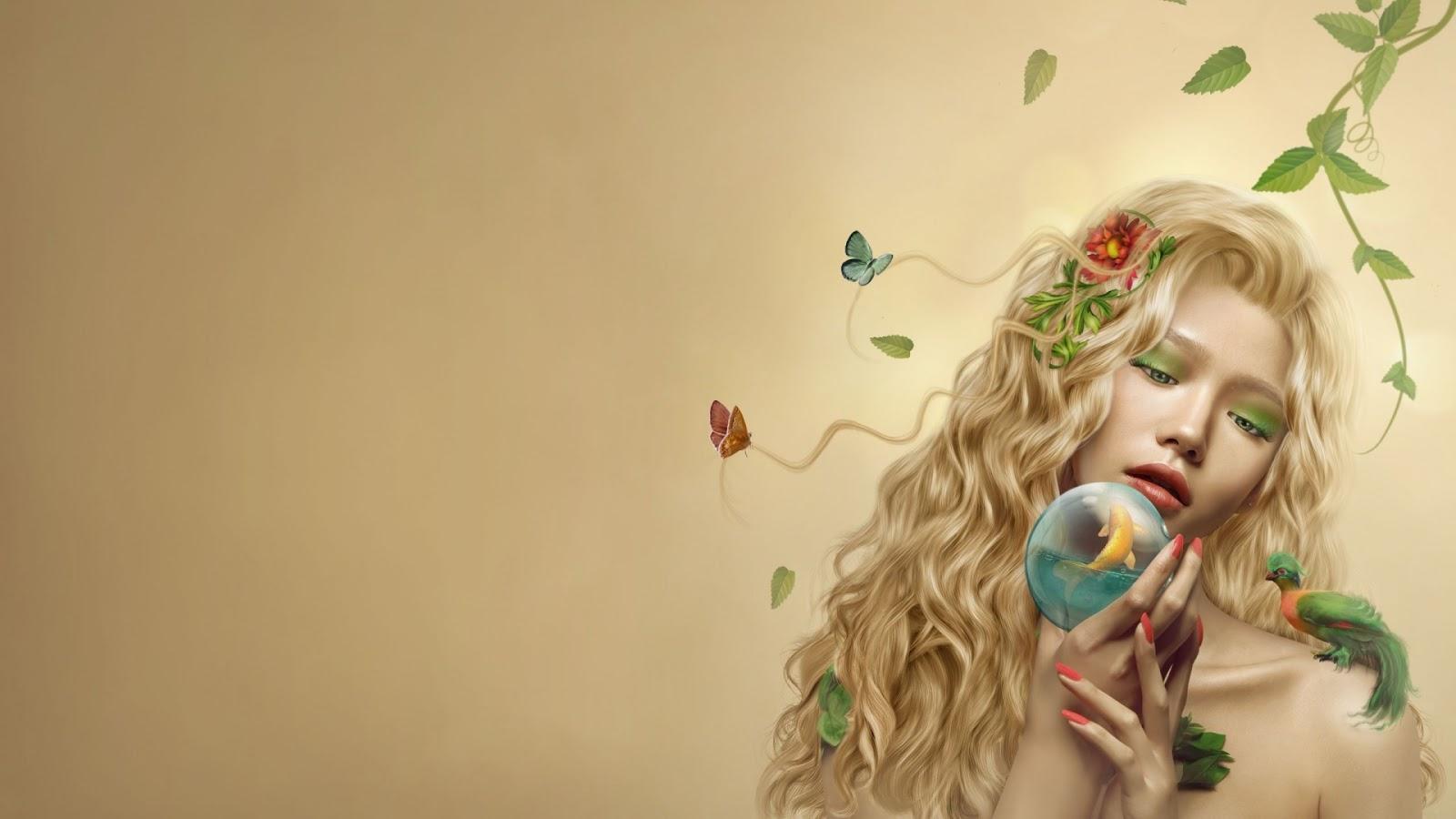 1600x900 Free download Nature Girl Art Mystery Wallpaper [1600x900] for your Desktop, Mobile & Tablet. Explore Girls Drawings Wallpaper. Wallpaper Drawing Art, HD Drawing Wallpaper, Cool Drawings Wallpaper