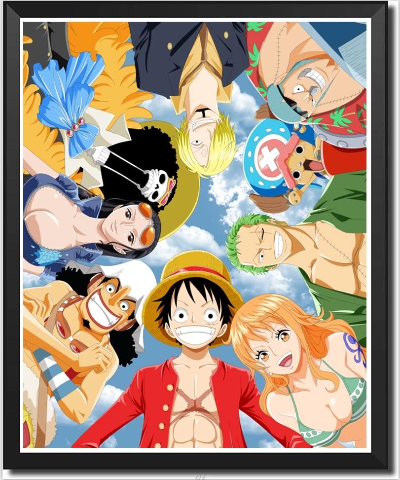 811x973 One Piece Straw Hat Luffy Zoro Sanji Anime Wallpaper Canvas Wall Art Poster , 20 x 25 cm, Stretched And Ready To Hang. Painting & Calligraphy