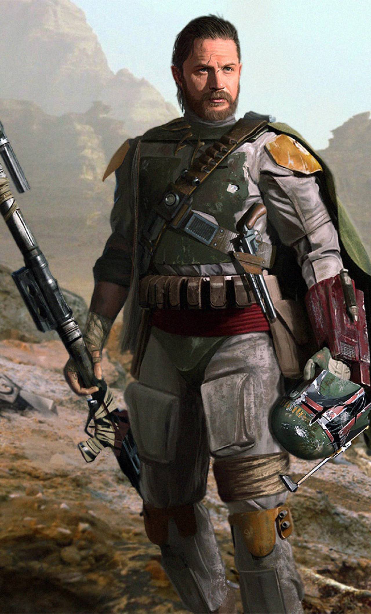 1280x2120 Tom Hardy as Boba Fett Bounty Hunter iPhone 6 plus Wallpaper, HD TV Series 4K Wallpaper, Image, Photo and Background