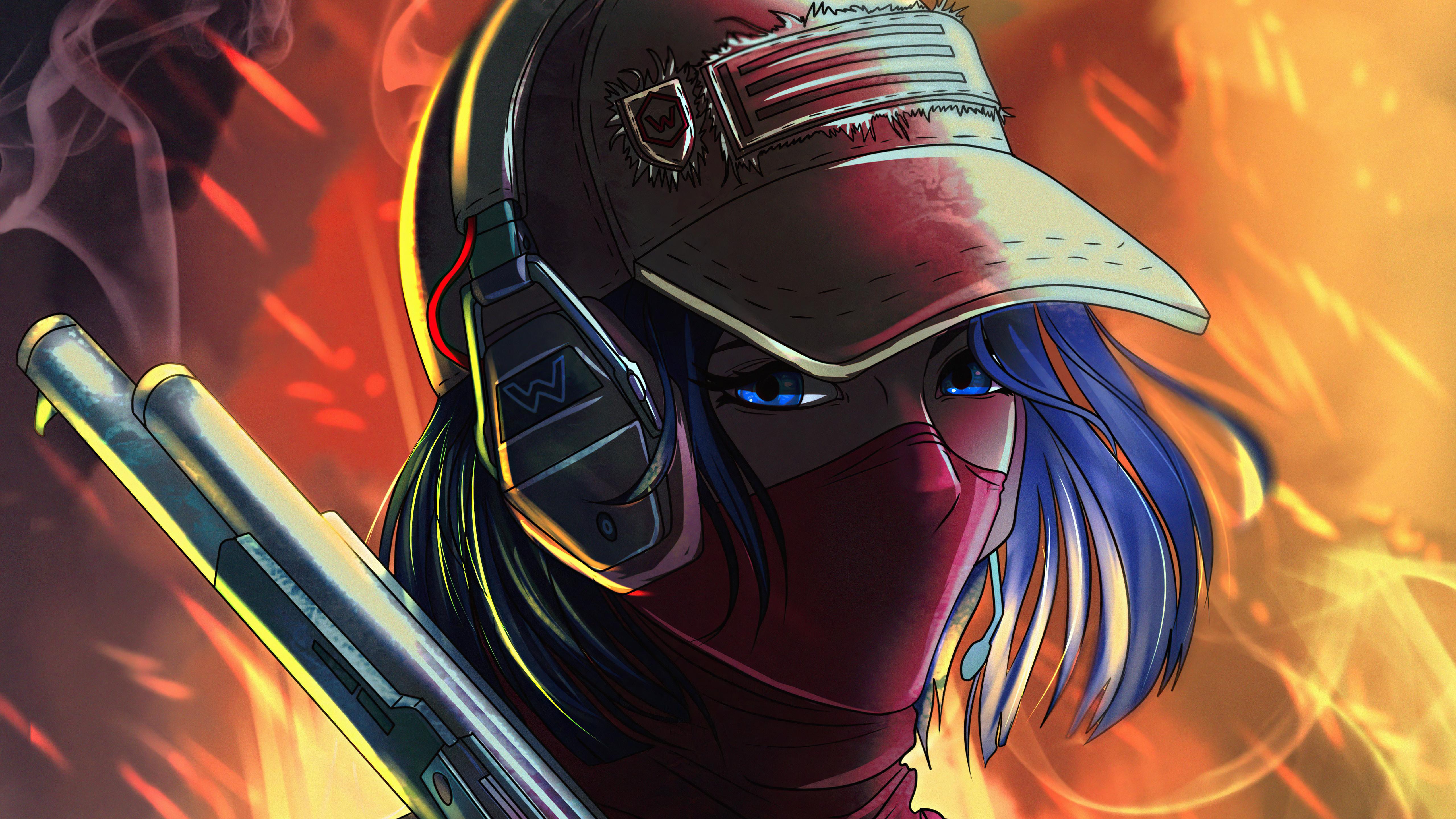 5120x2880 Wallpaper 4k Cool Bounty Hunter Girl With Gun 4k Wallpaper
