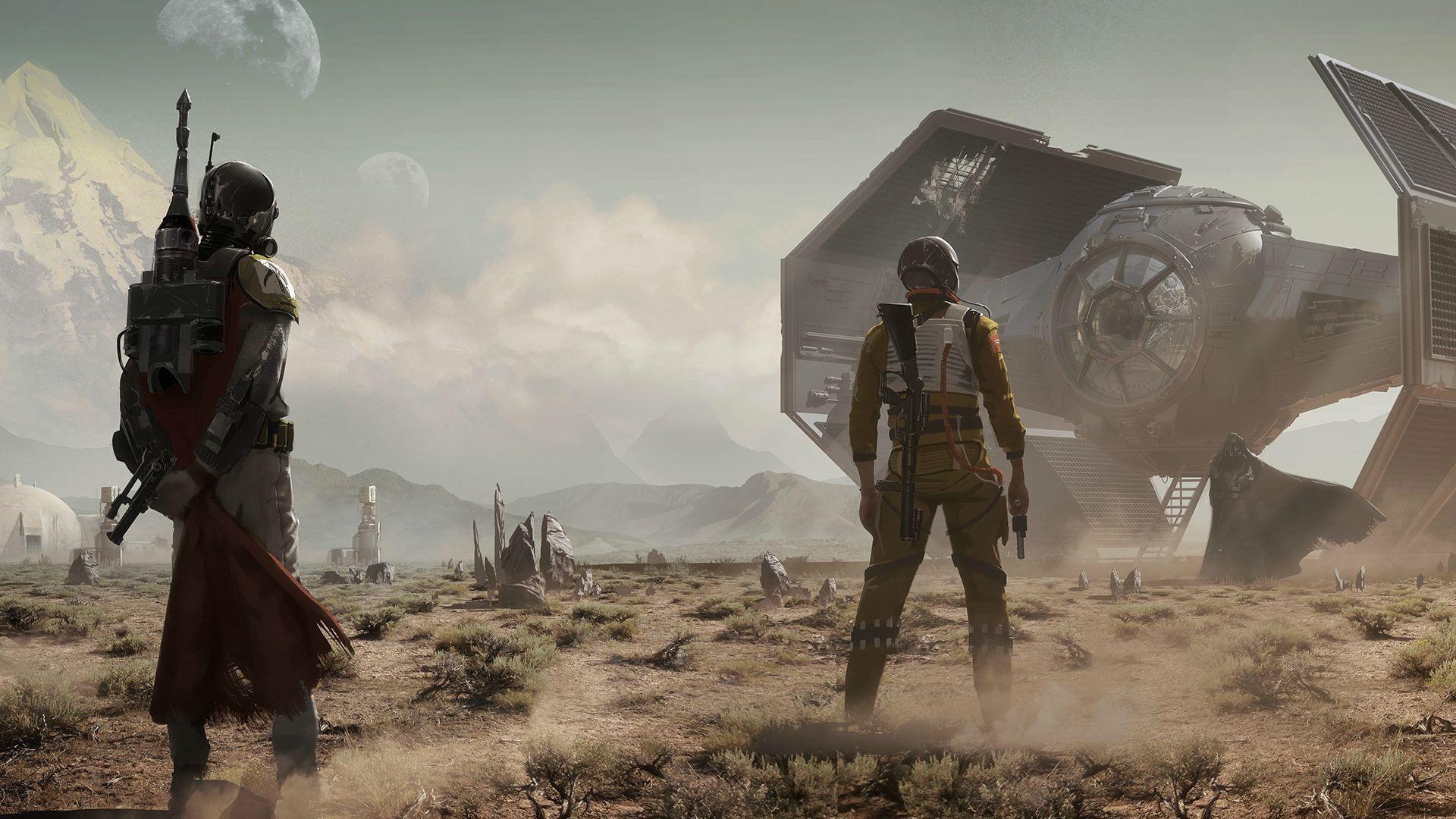 1920x1080 Star Wars #Mandalorians TIE Advanced bounty hunter P #wallpaper #hdwallpaper #desktop. Star wars concept art, Star wars wallpaper, Star wars