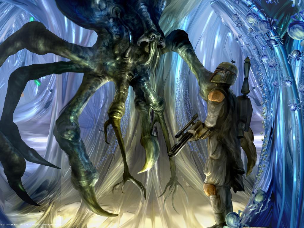 1024x768 My Free Wallpaper Wars Wallpaper : Boba Fett Hunter Wars