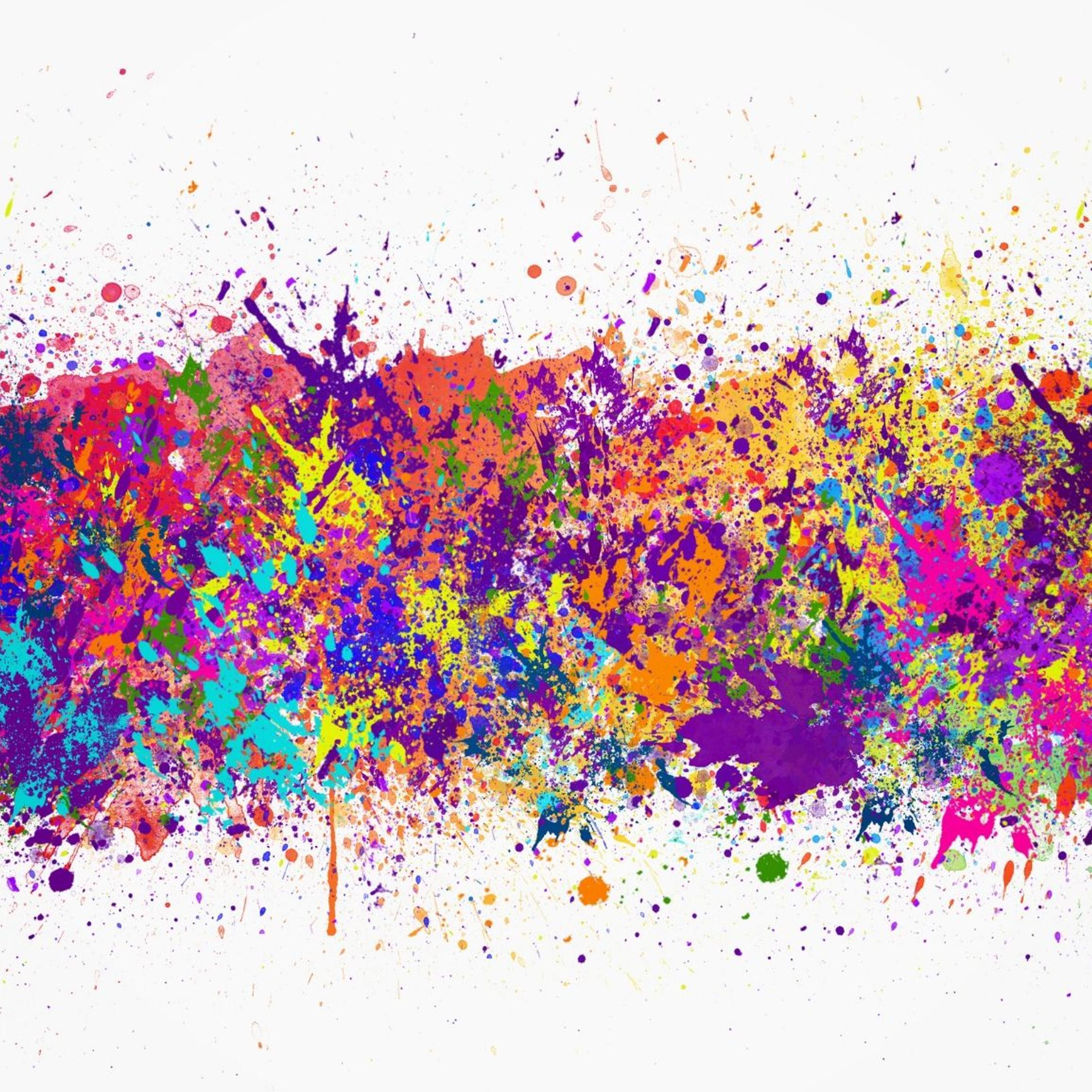 2524x2524 Abstract painting colorful mobile wallpaper
