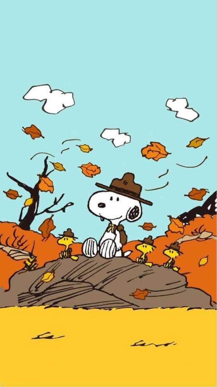 Download Enjoy the tranquility of a fall day with Snoopy Wallpaper   Wallpaperscom