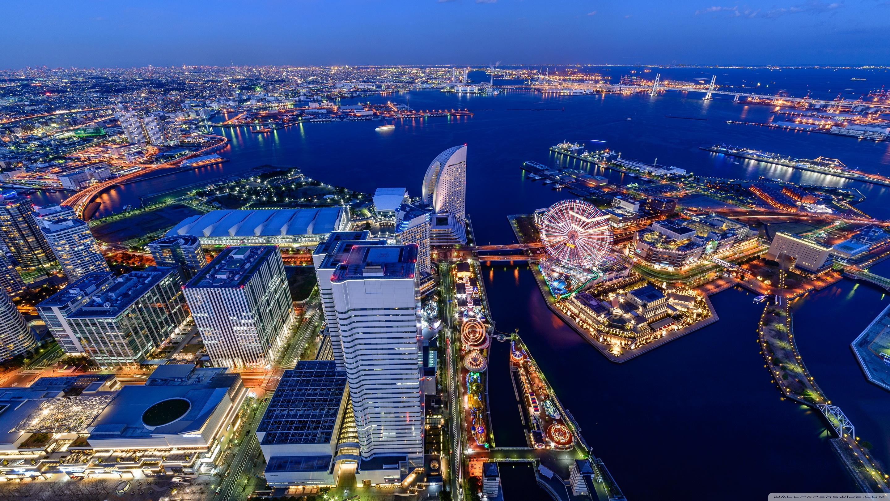 2880x1620 Yokohama Tokyo Bay Ultra HD Desktop Background Wallpaper for 4K UHD TV : Multi Display, Dual Monitor : Tablet