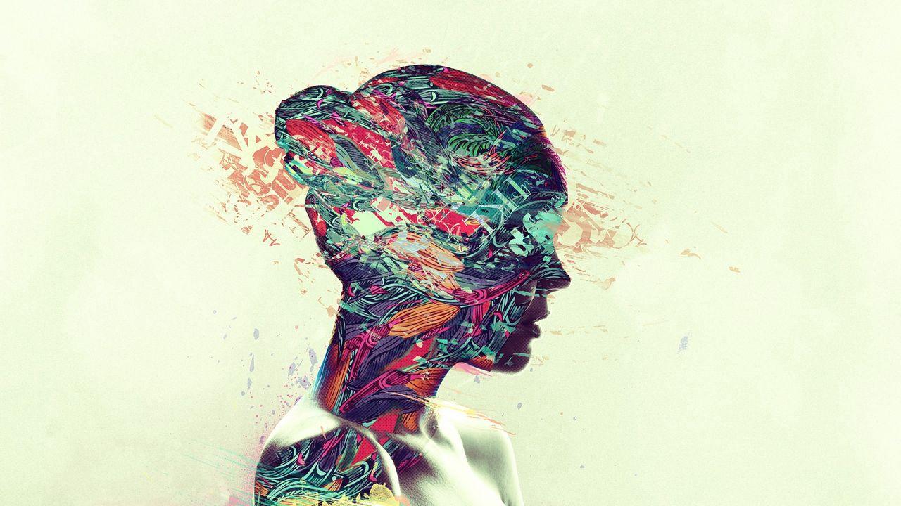 1280x720 Wallpaper face, profile, color, light, bright hd, picture, image
